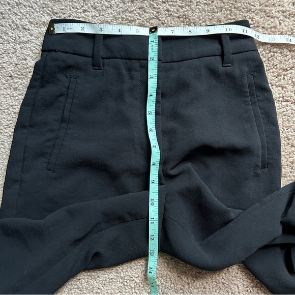 Aritzia Wilfred Black Tie Front High Waisted Belted Crepe Pants Size 00 - Picture 12 of 15